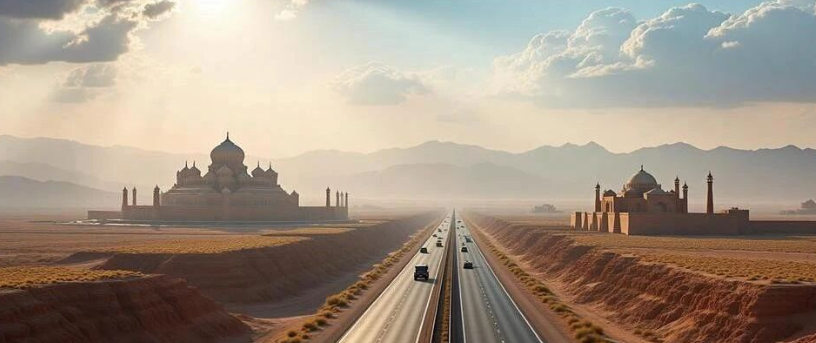 中国至中亚五国汽运路线图：从新疆口岸